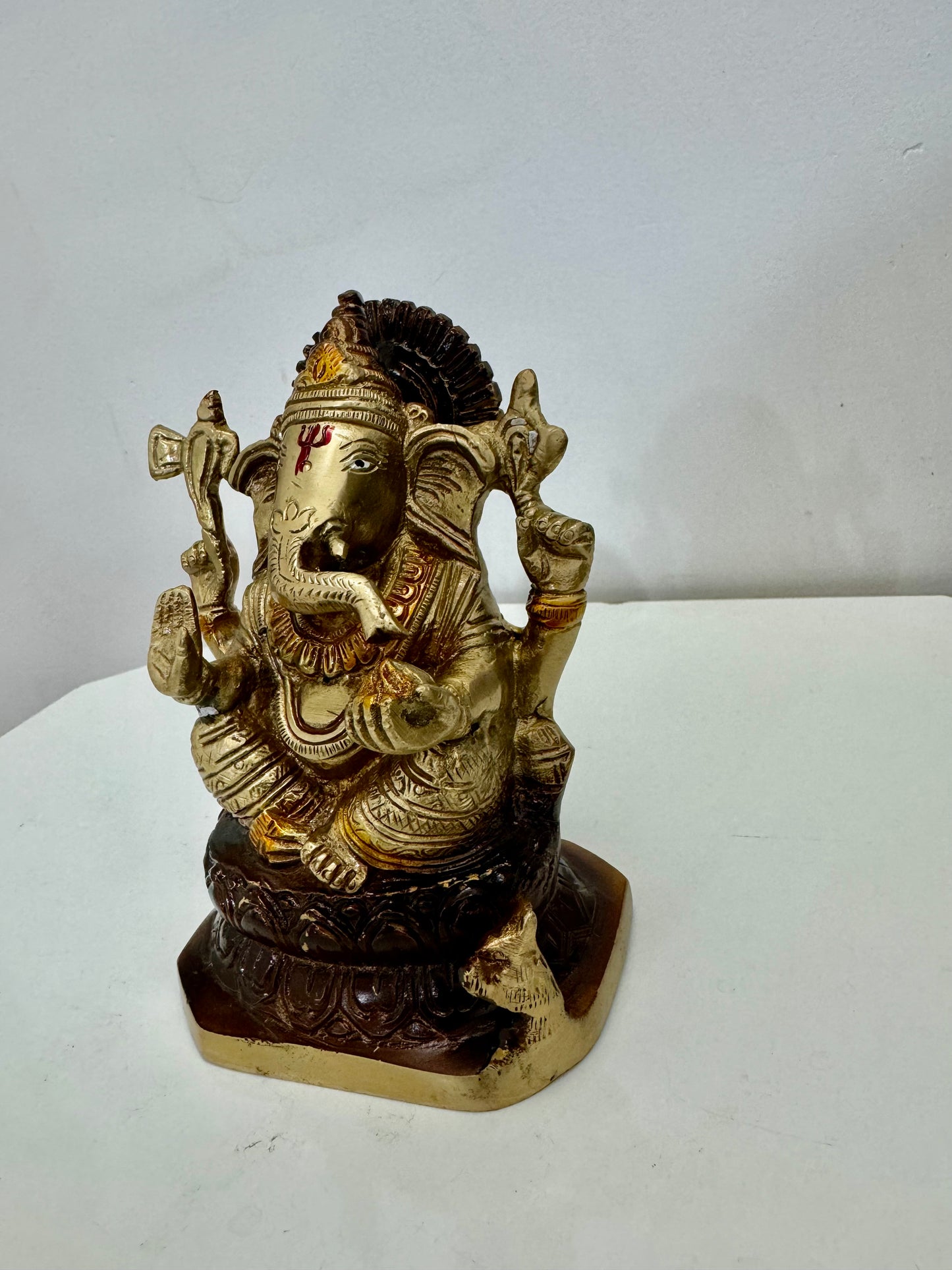 Vintage Brass Ganesha Figurine