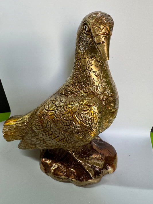 Handcrafted Brass Parrot Décor Item – Traditional Indian Showpiece