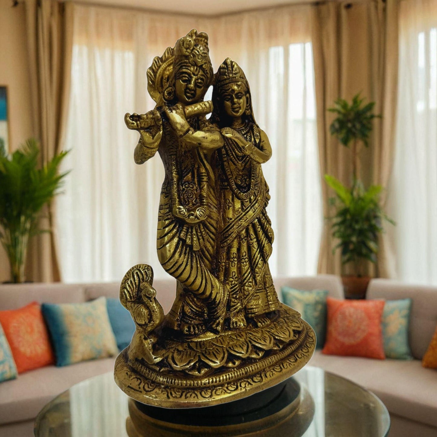 Buy Radhe-Krishna Brass Statue murti