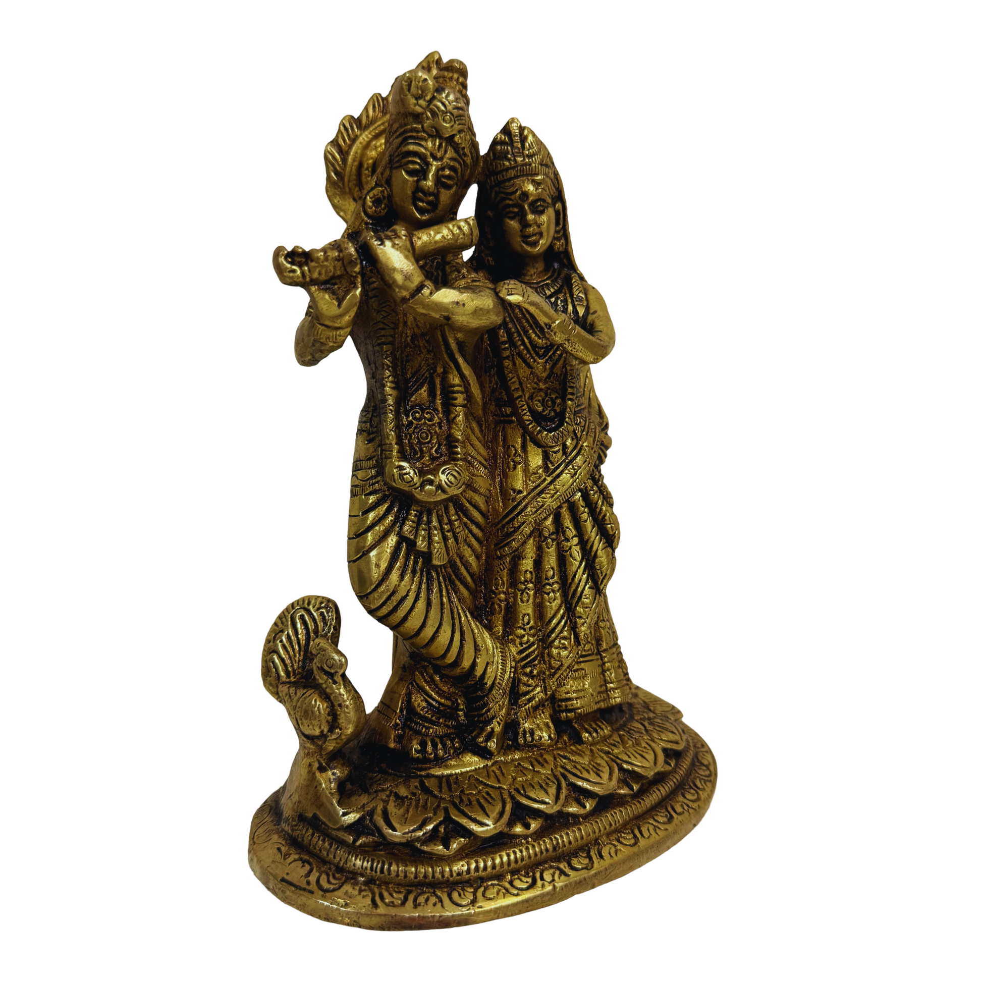 Buy online Radhe-Krishna Brass murti