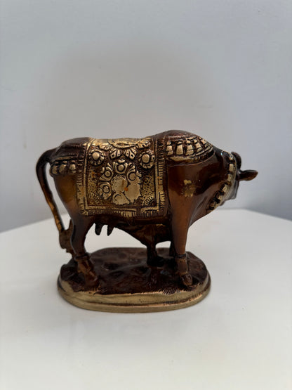 Cow with Calf Brass Murti