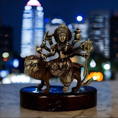 brass durga maa statue