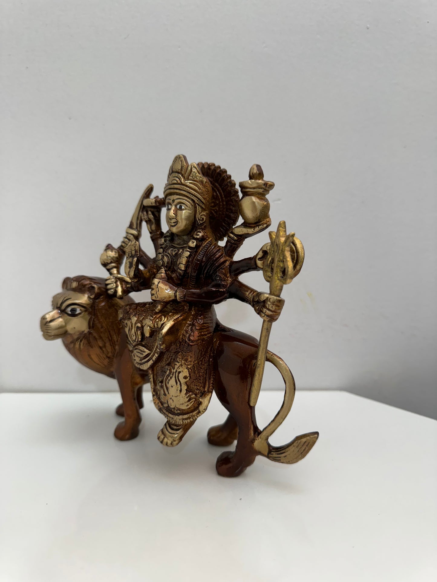 brass durga maa statue