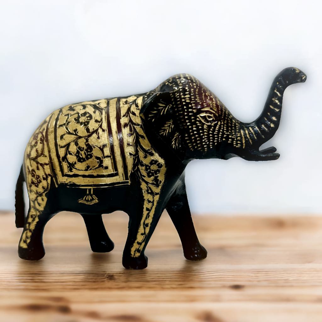 Elephant King Brass Statue - Add Regal Charm to Your Space