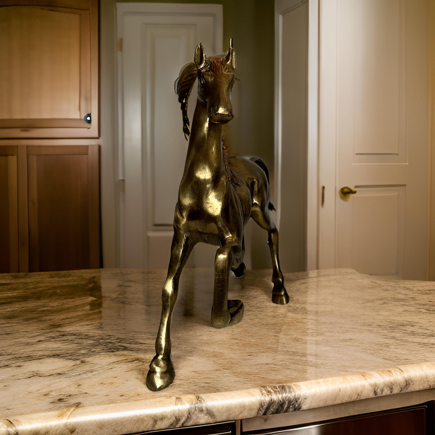 Handcrafted brass Horse