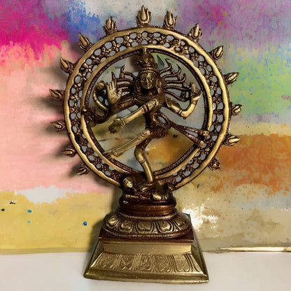 Elegant Brass Nataraj Statue for Home Décor – Handcrafted Dancing Shiva