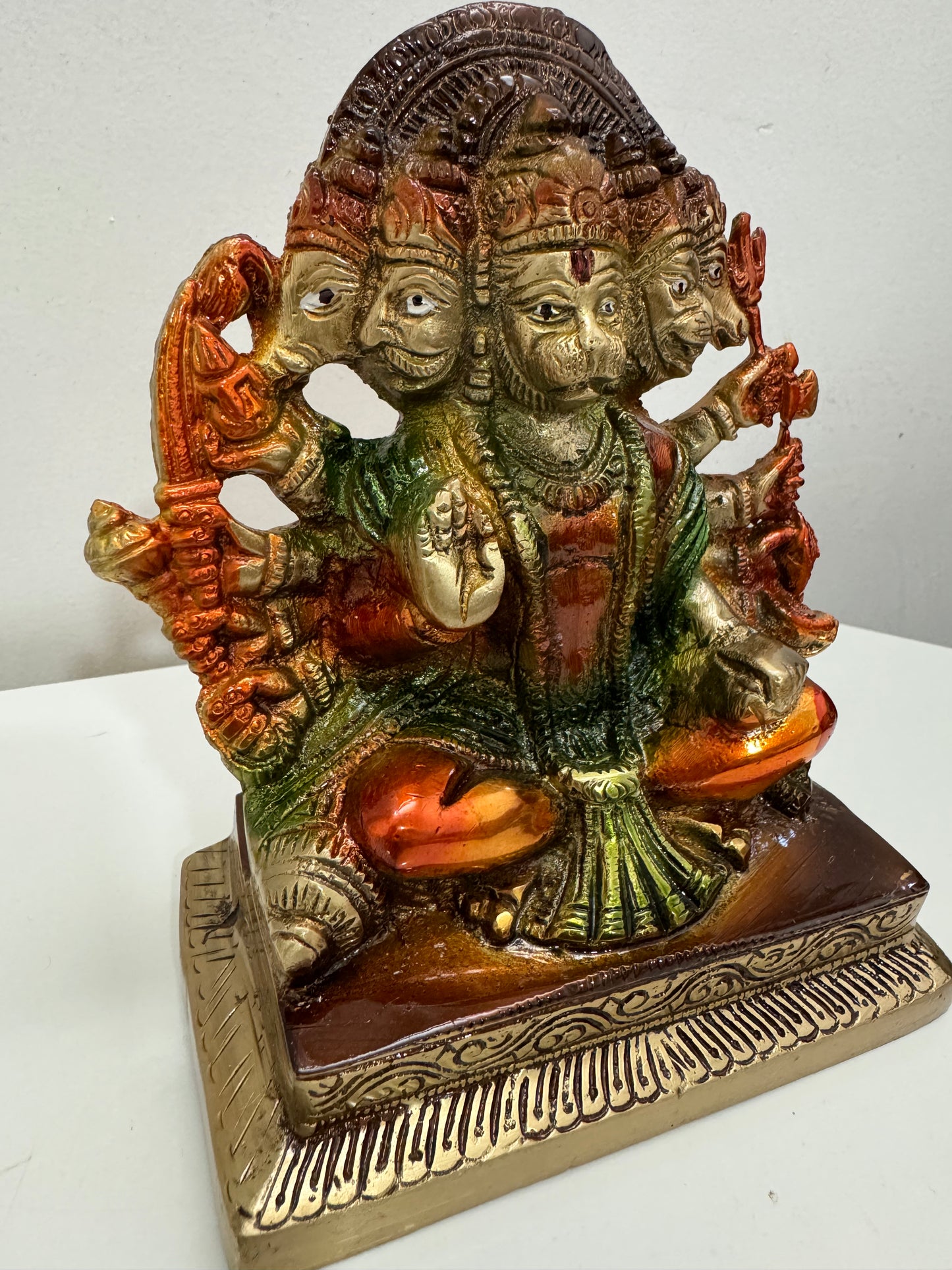 Panchmukhi Hanuman Brass Idol – Divine Protector and Symbol of Strength