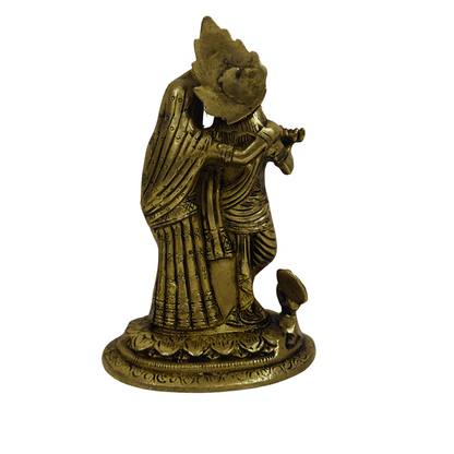 Radhe-Krishna Brass Statue rear view murti hd (1)