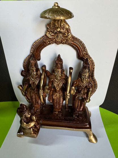 Ram Darbar Idol for Pooja – Brass Statue of Lord Ram, Sita, Lakshman, and Hanuman