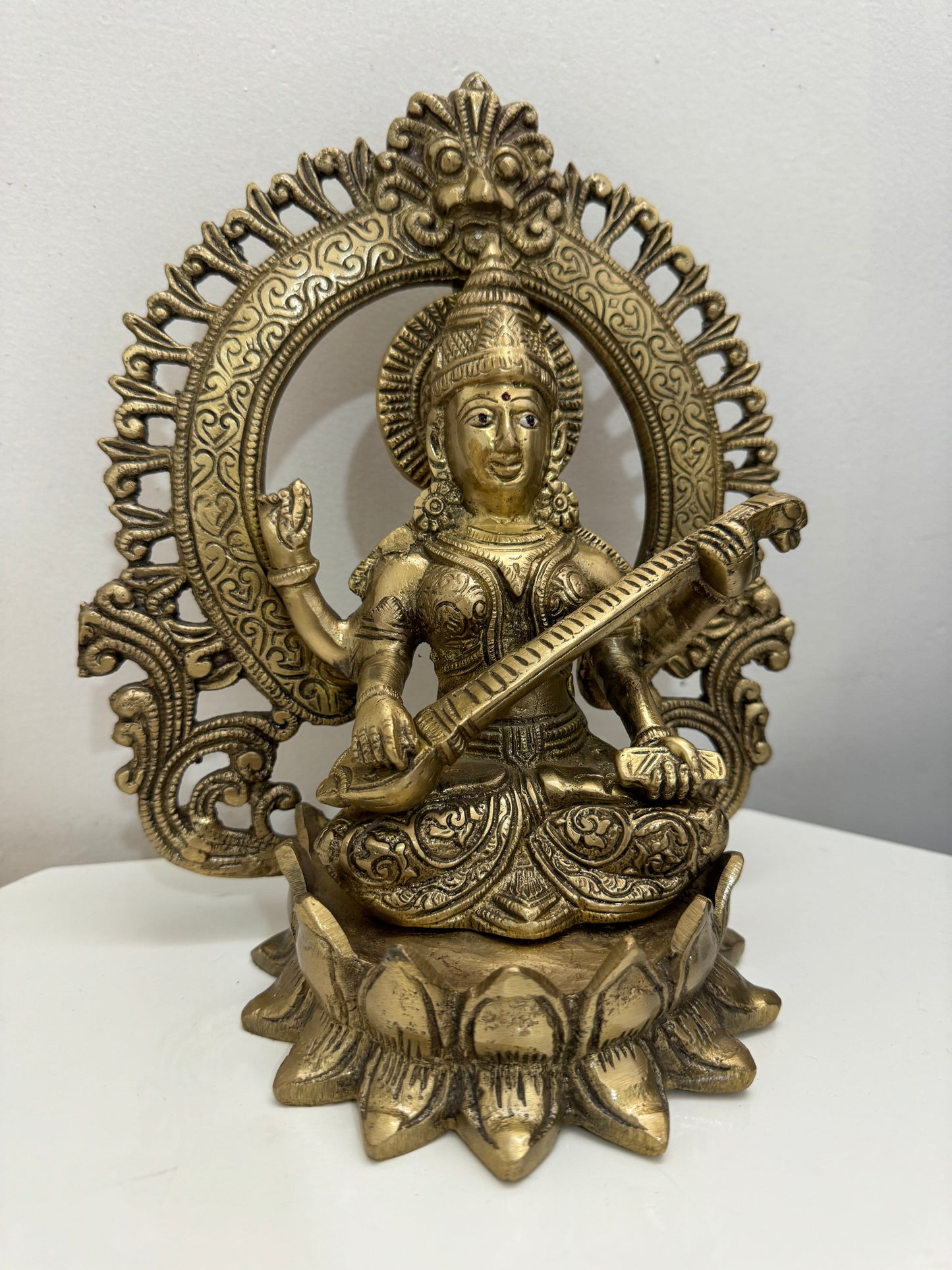 Saraswati Maa Brass Idol