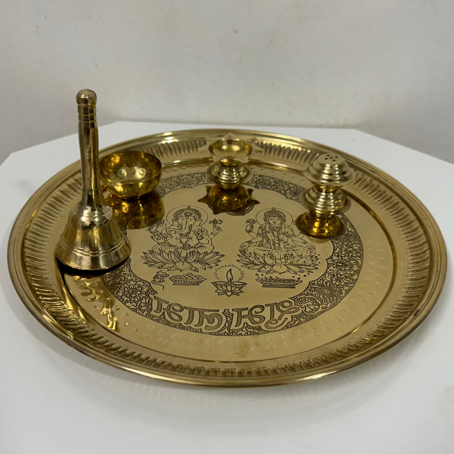 Classic Brass Puja Thali Set