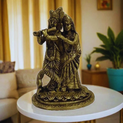 buy Radhe-Krishna Brass Statue for living room