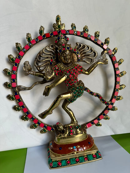 Handcrafted Brass Nataraj Statue – Dancing Shiva for Home Décor